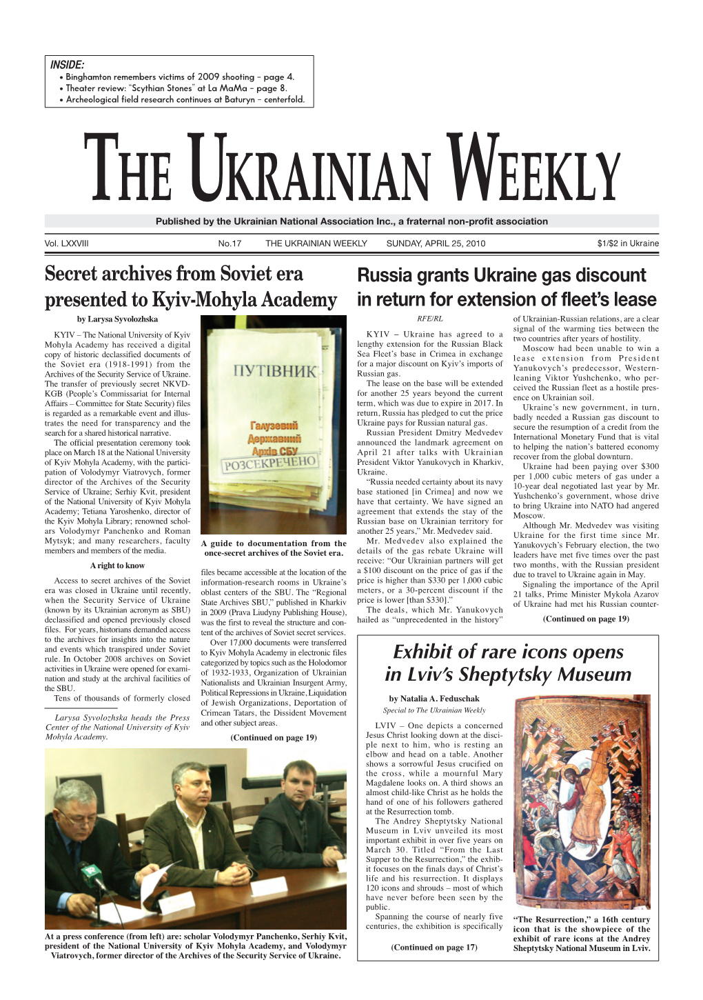 The Ukrainian Weekly 2010, No.17