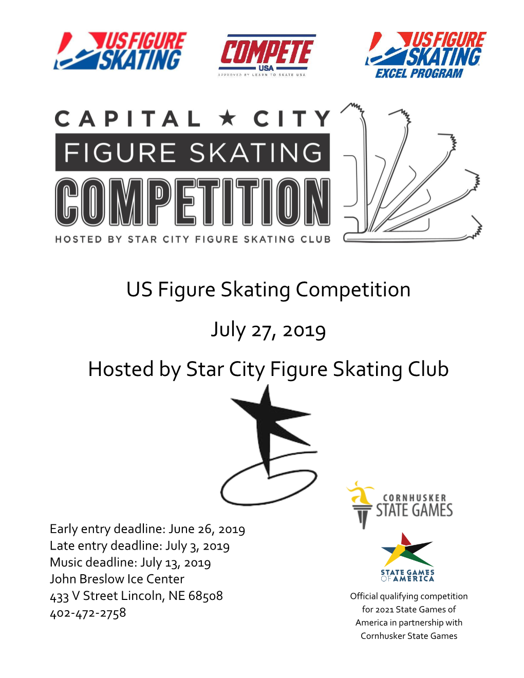 US Figure Skating Competition July 27, 2019 Hosted by Star City Figure Skating Club