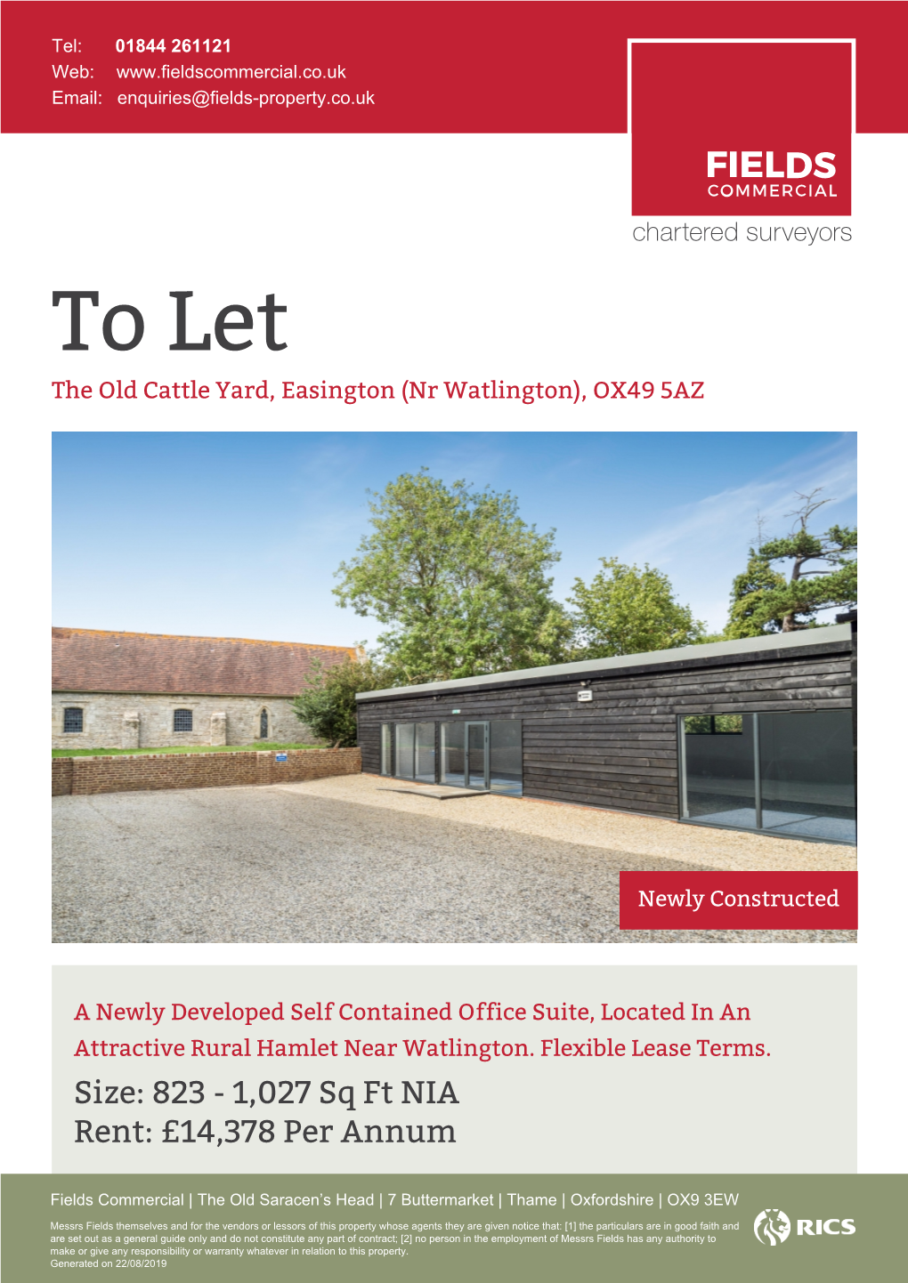 To Let the Old Cattle Yard, Easington (Nr Watlington), OX49 5AZ