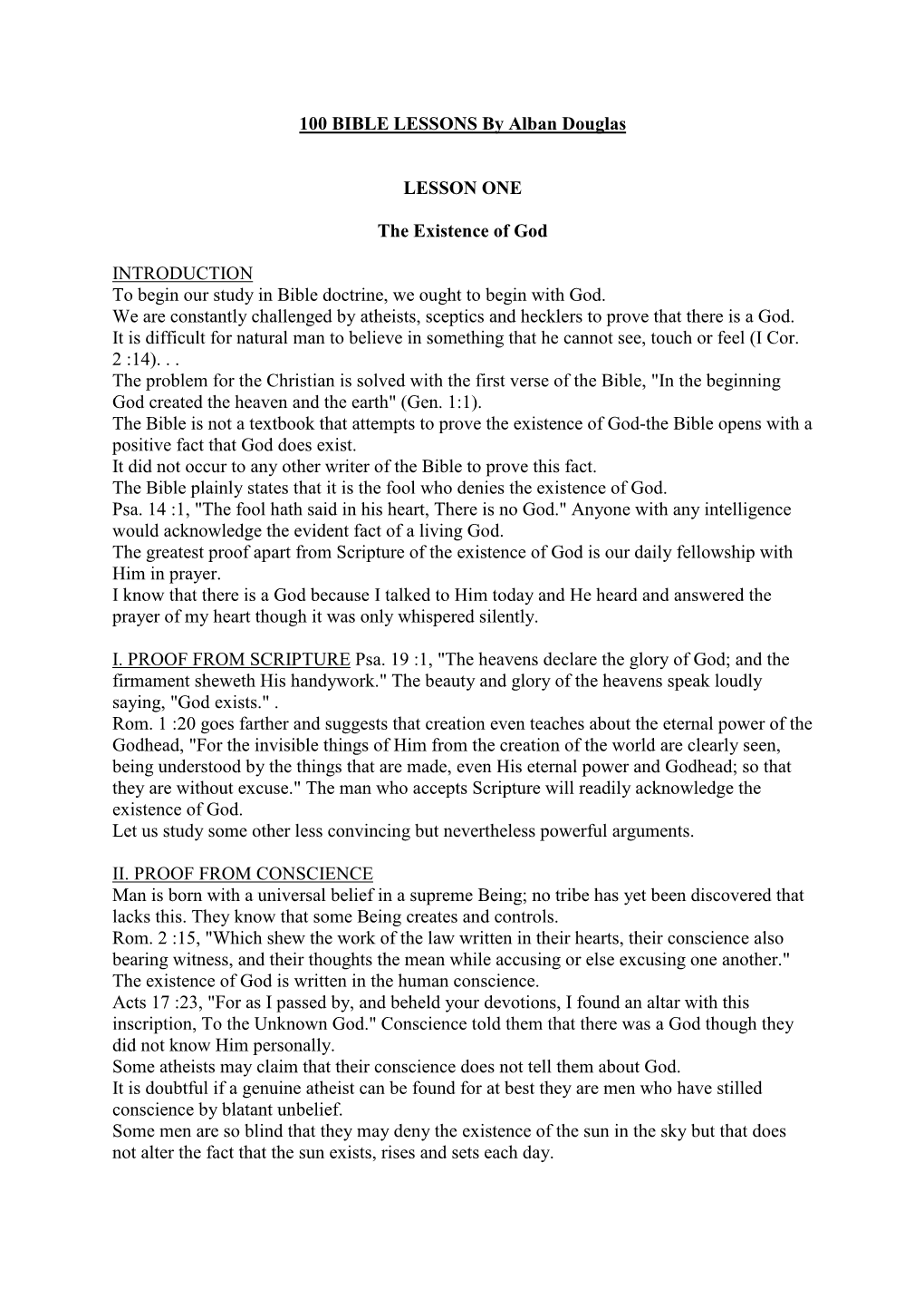 100 Bible Lessons About God the Father