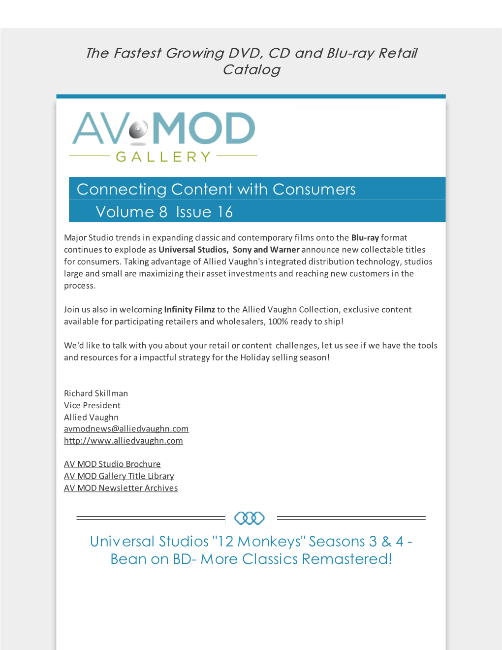 Connecting Content with Consumers Volume 8 Issue 16