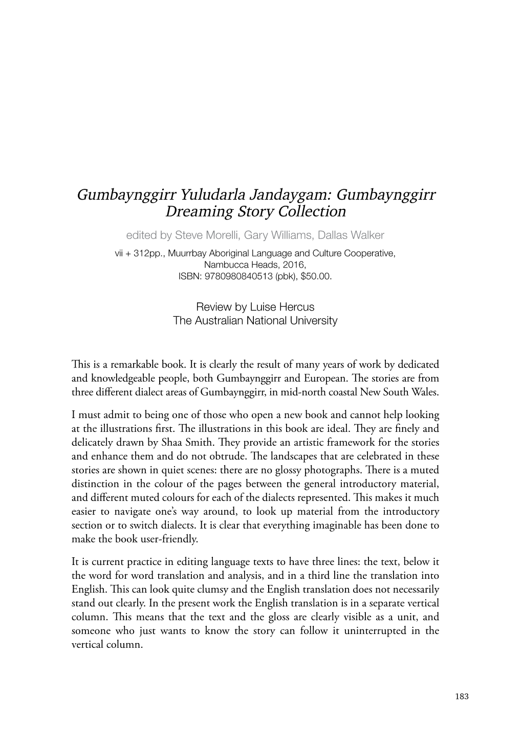 Gumbaynggirr Dreaming Story Collection