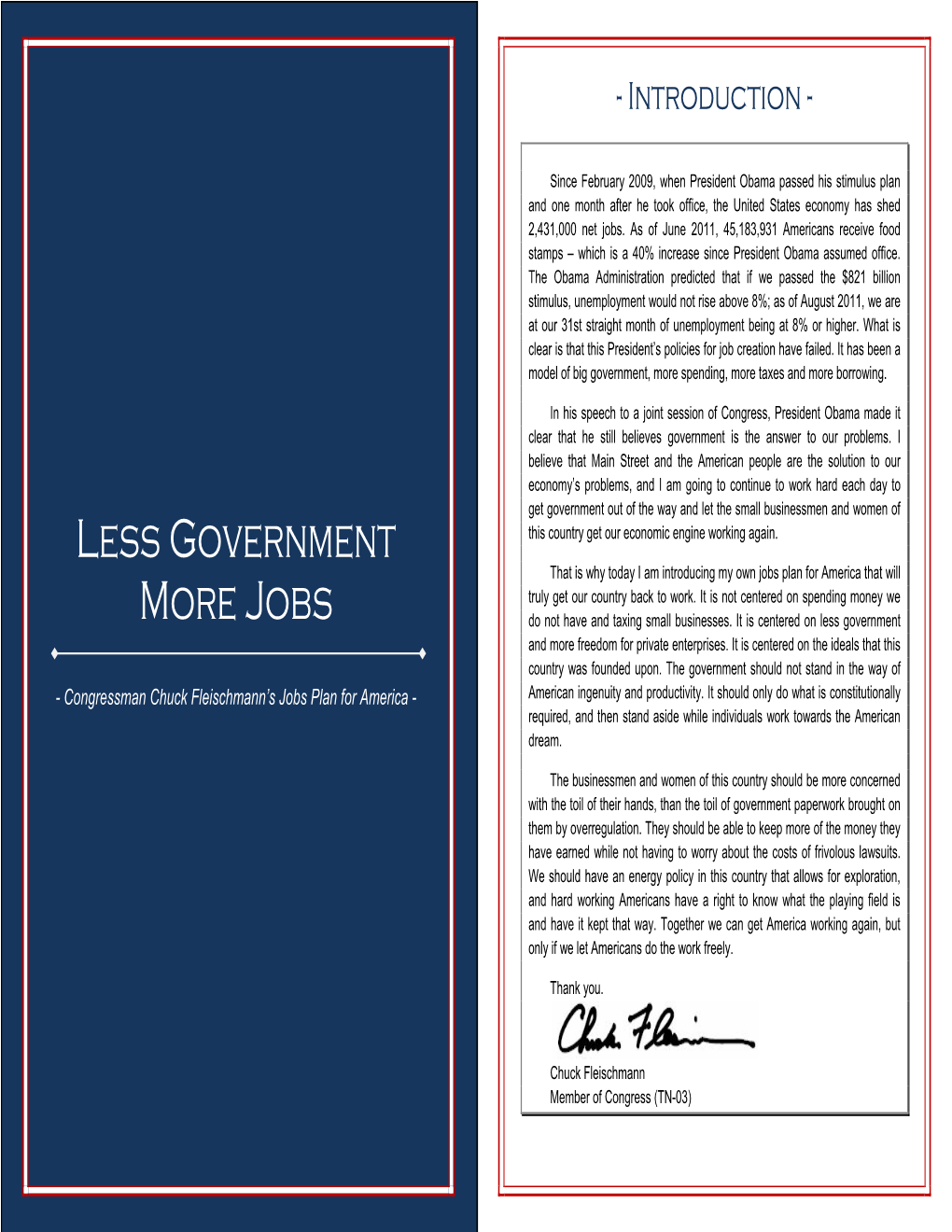 Less Government More Jobs