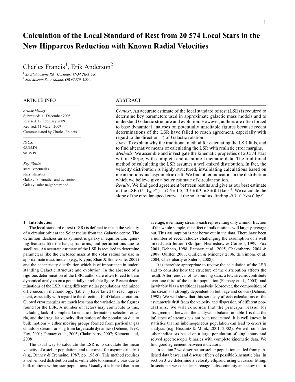 Calculation of the Local Standard of Rest from 20 574 Local Stars in the New Hipparcos Reduction with Known Radial Velocities