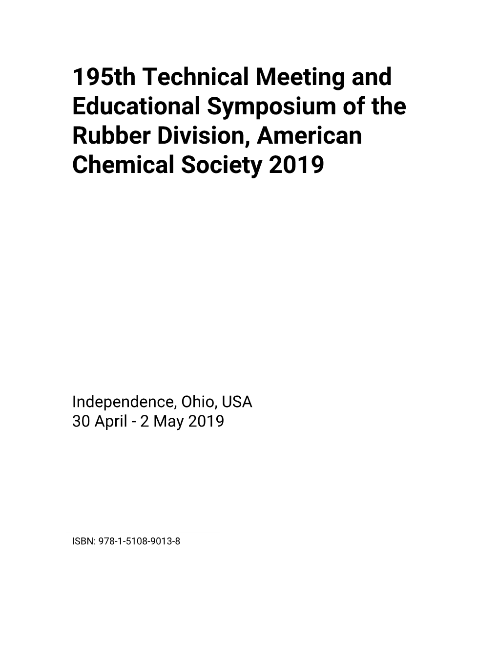 195Th Technical Meeting and Educational Symposium of The