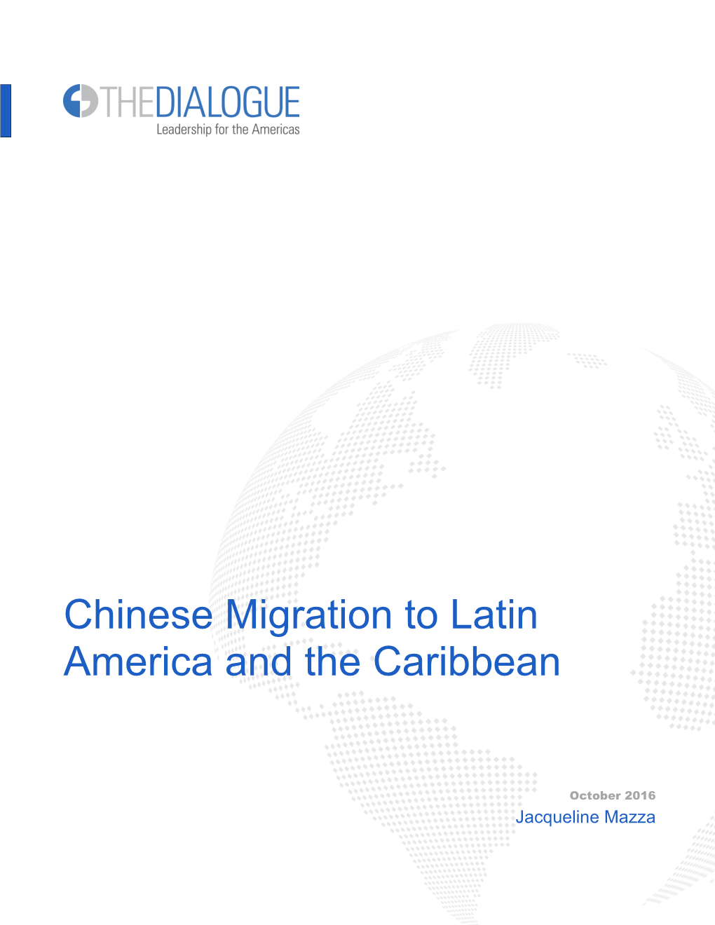 Chinese Migration to Latin America and the Caribbean