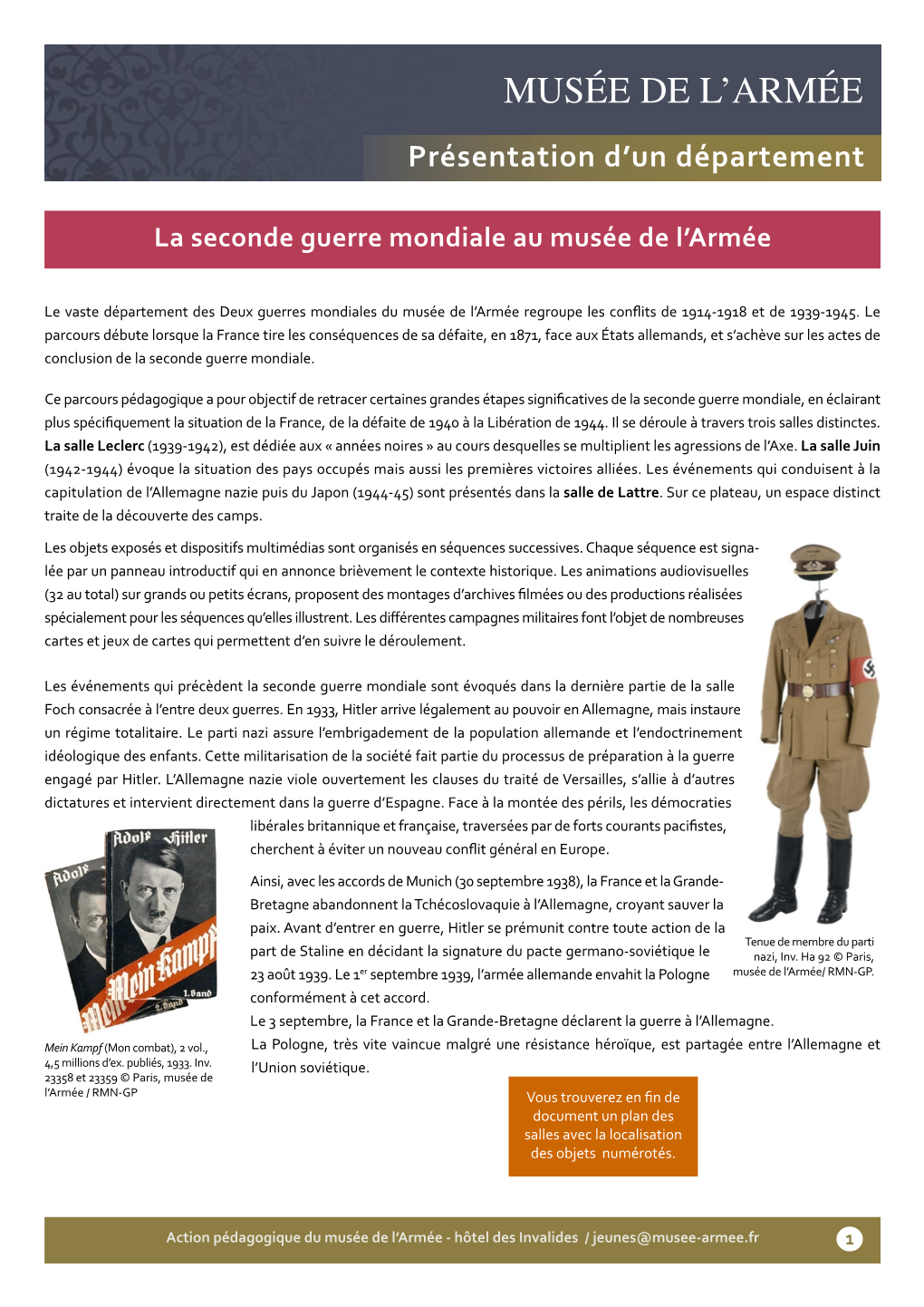 La Seconde Guerre Mondiale Au Musée De L'armée