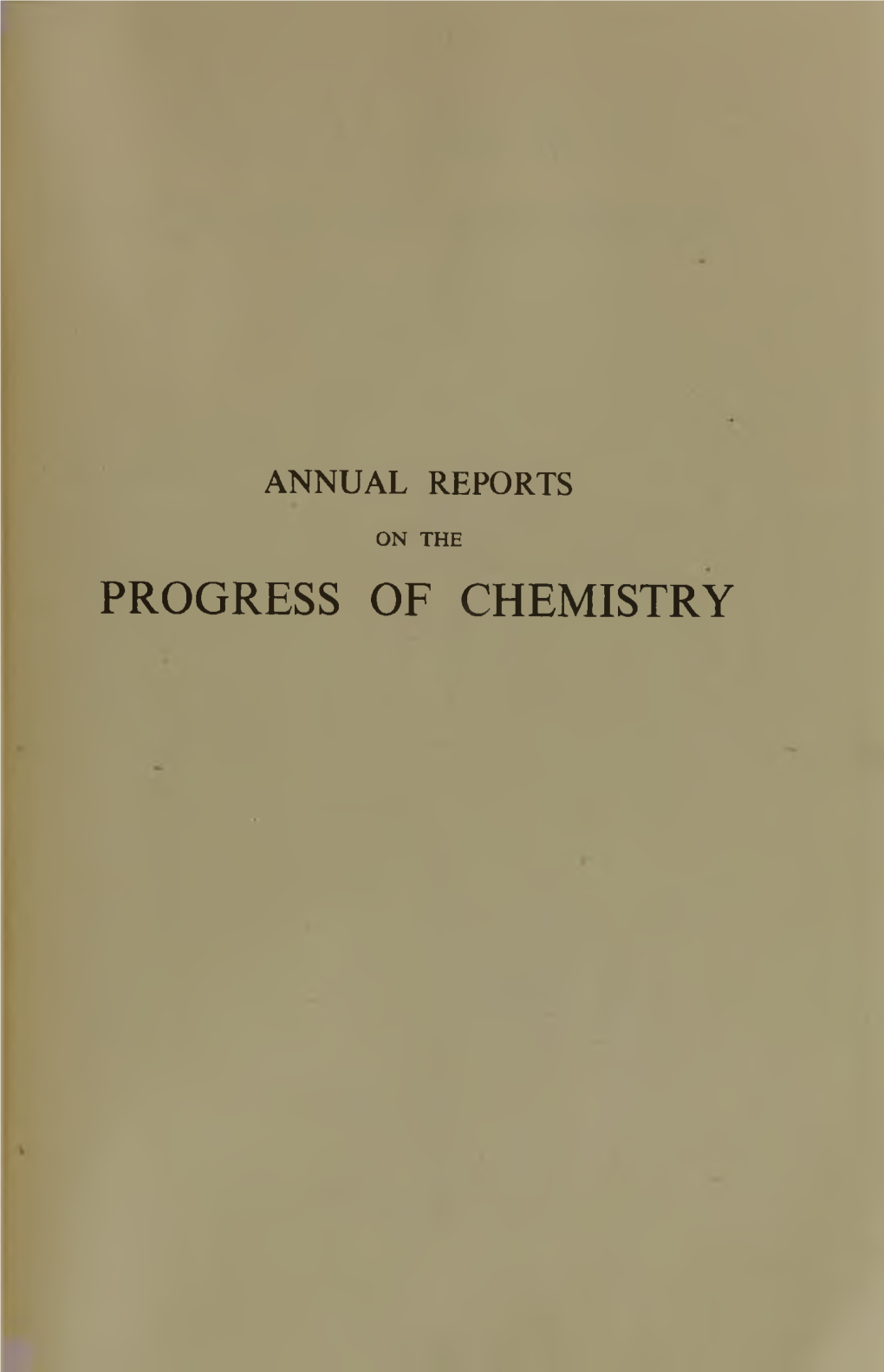 PROGRESS of CHEMISTRY I Ł '