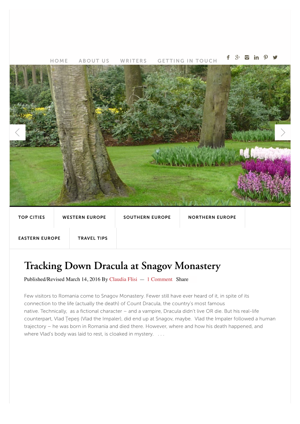 Tracking Down Dracula at Snagov Monastery Published/Revised March 14, 2016 by Claudia Flisi — 1 Comment Share