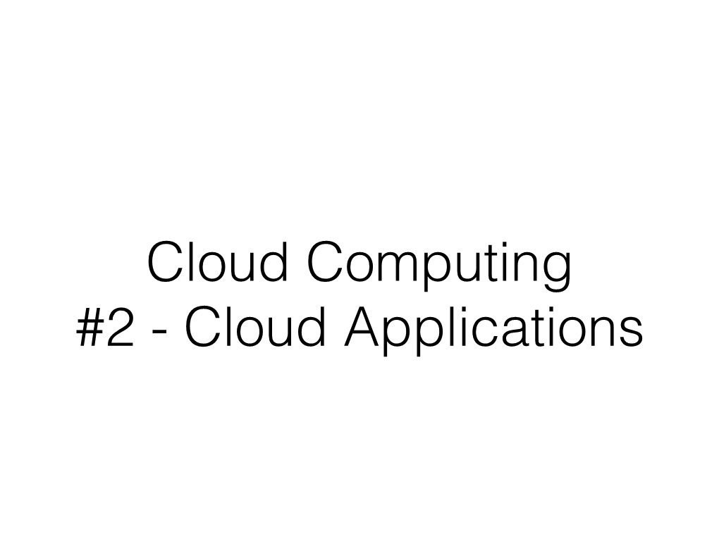 Cloud Applications.Key