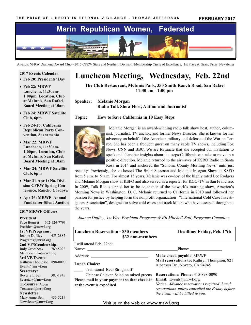 Luncheon Meeting, Wednesday, Feb. 22Nd