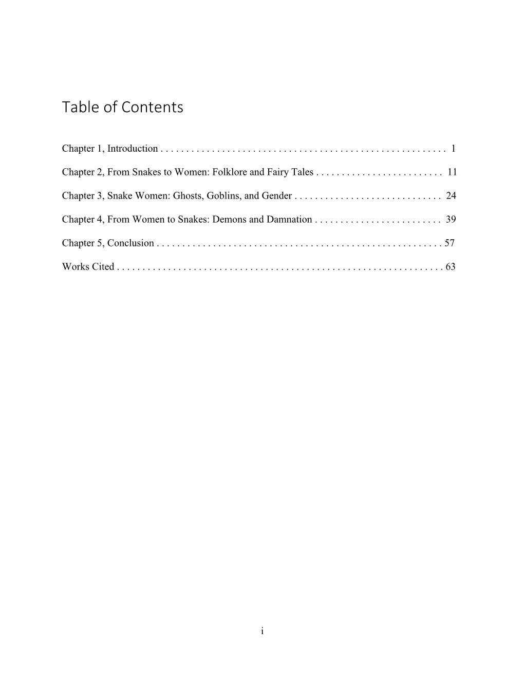 Table of Contents