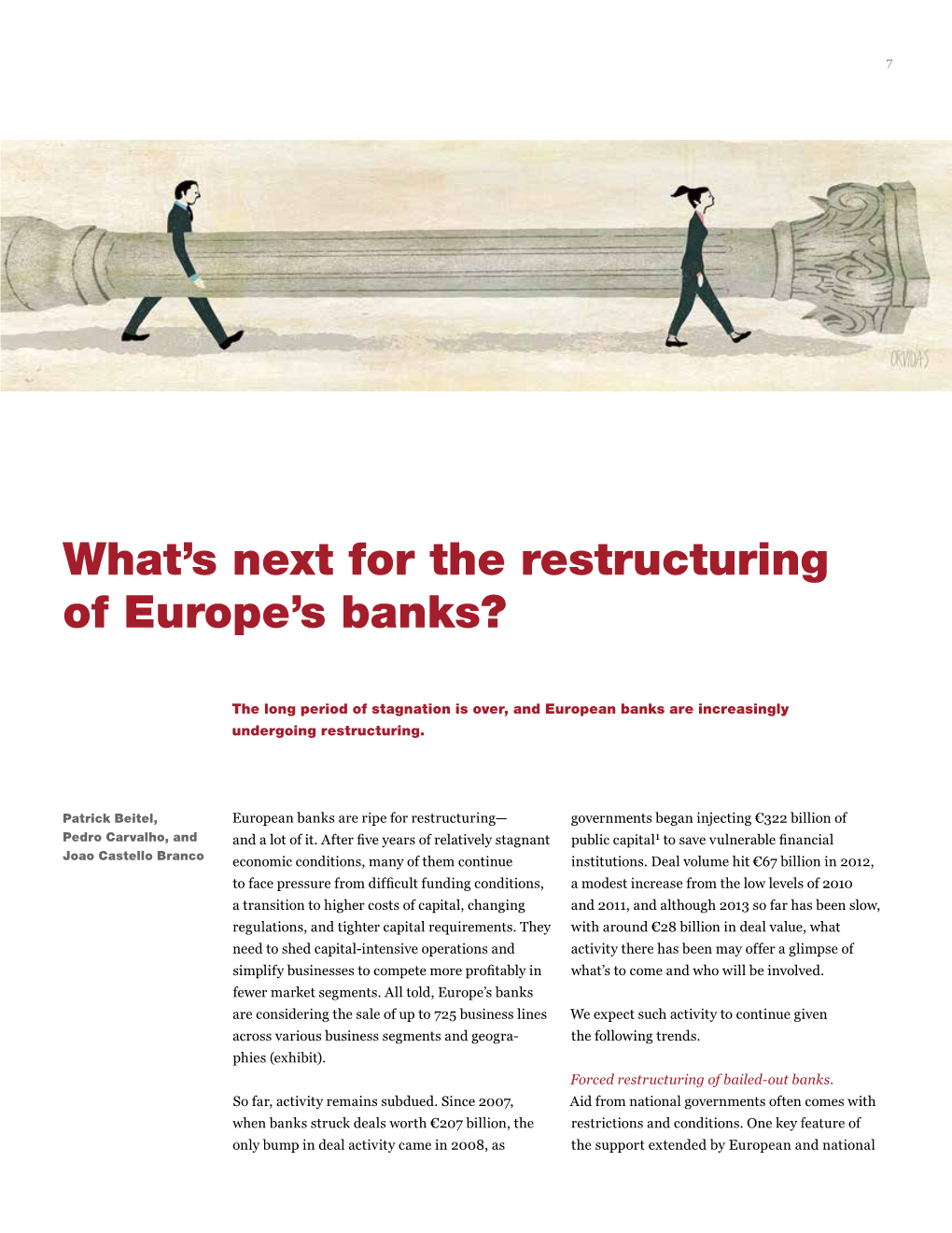 What's Next for the Restructuring of Europe's Banks?