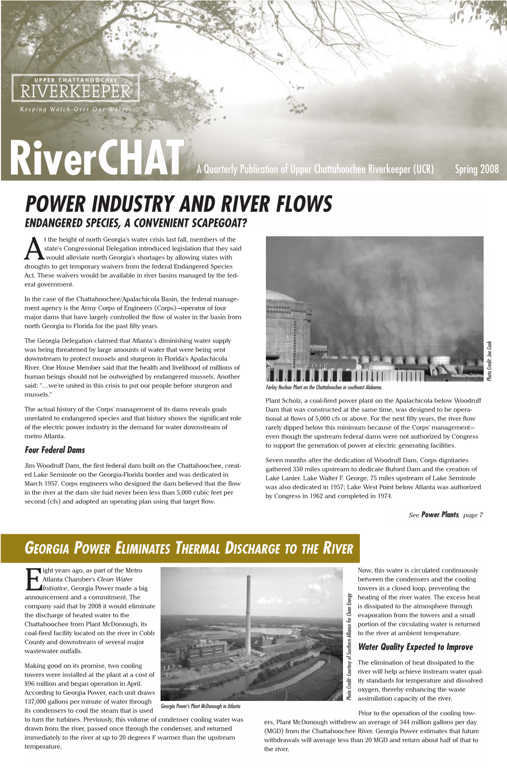 Power Industry and River Flows