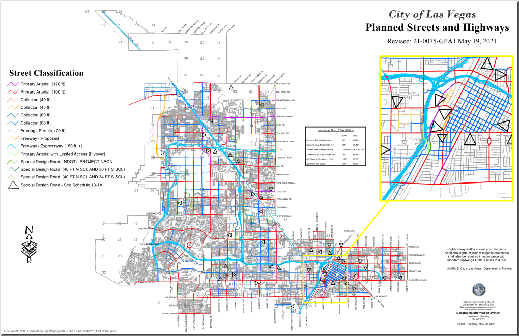 City of Las Vegas Planned Streets and Highways