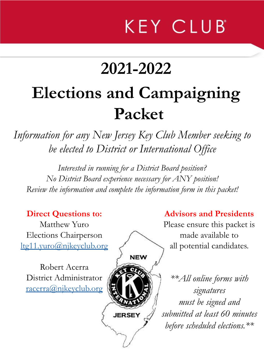 2021-2022 Elections and Campaigning Packet