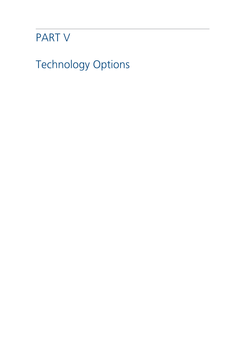 PART V Technology Options