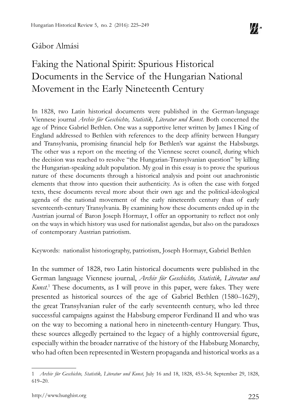 The Hungarian Historical Review