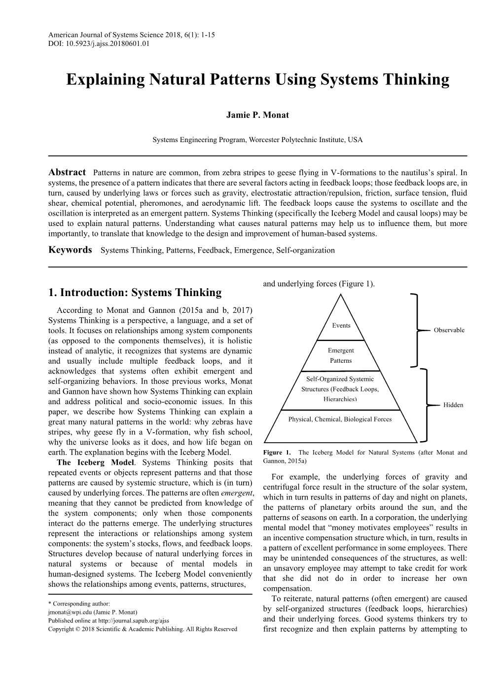 Systems Thinking, Patterns, Feedback, Emergence, Self-Organization