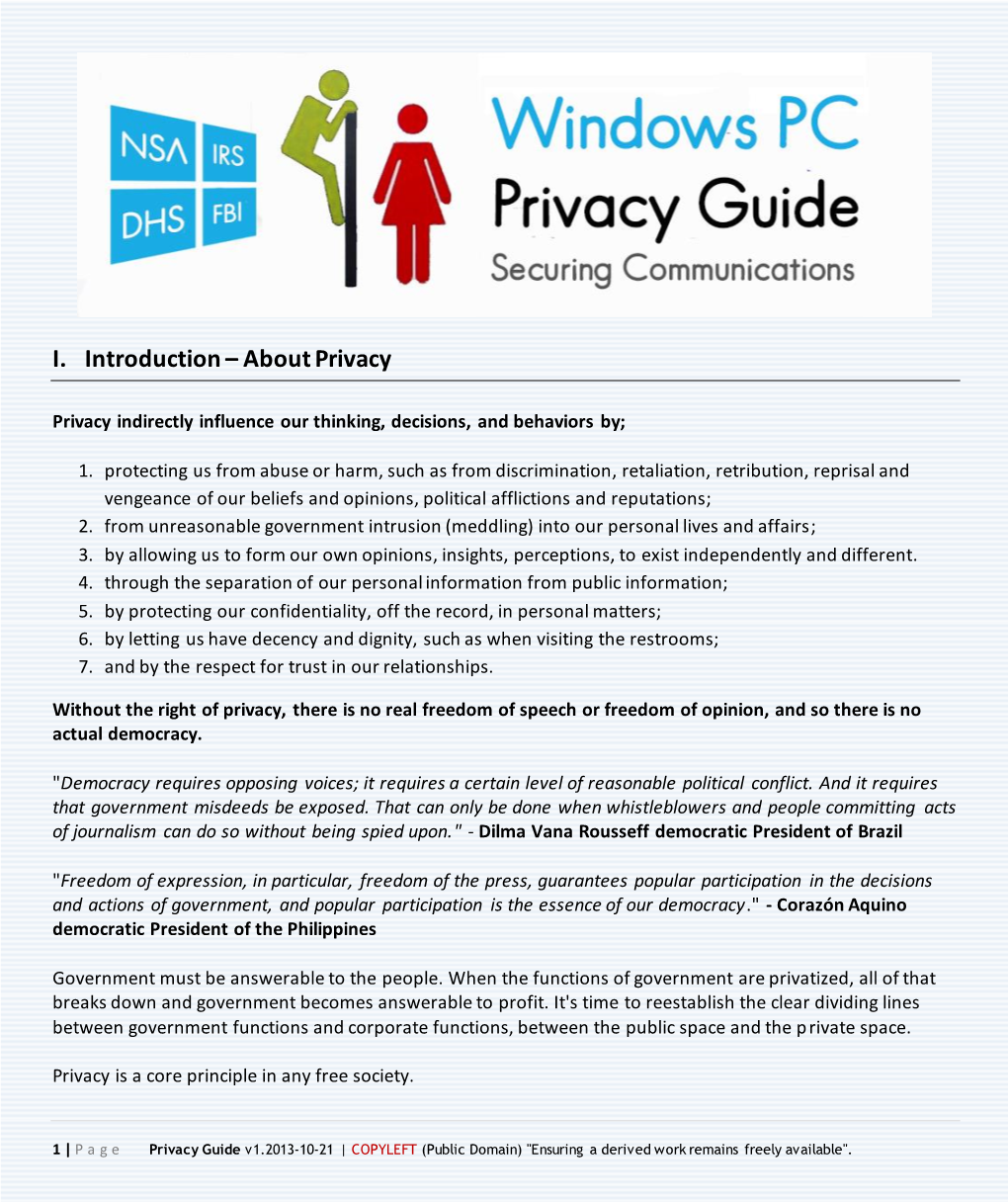 Windows PC Privacy Guide