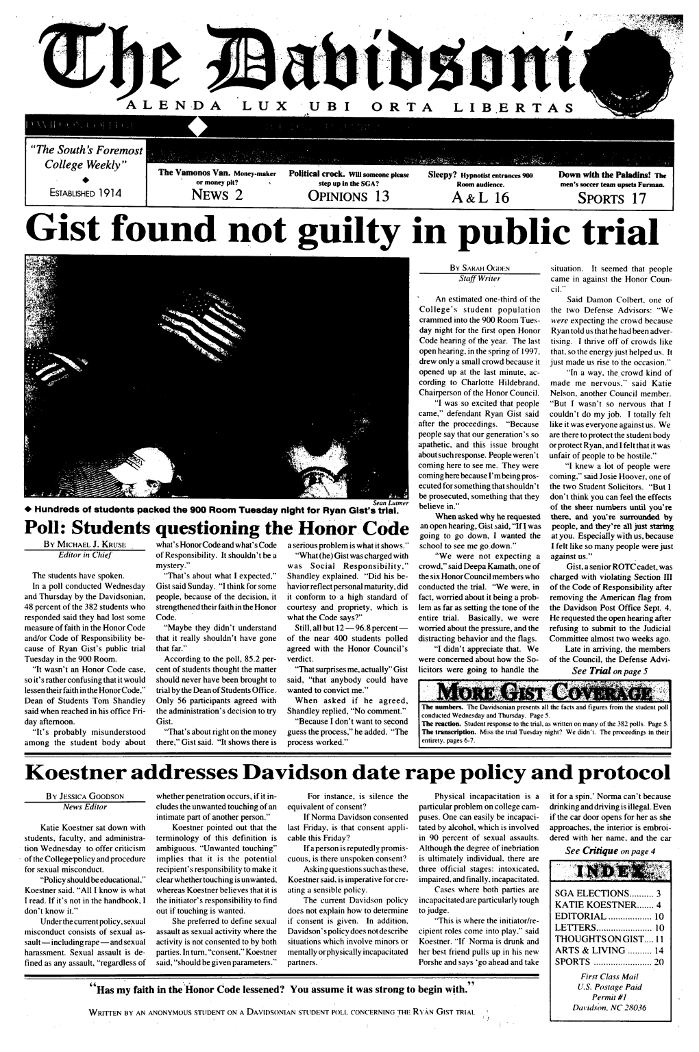 Gist Foundnot Guiltyinpublic Trial
