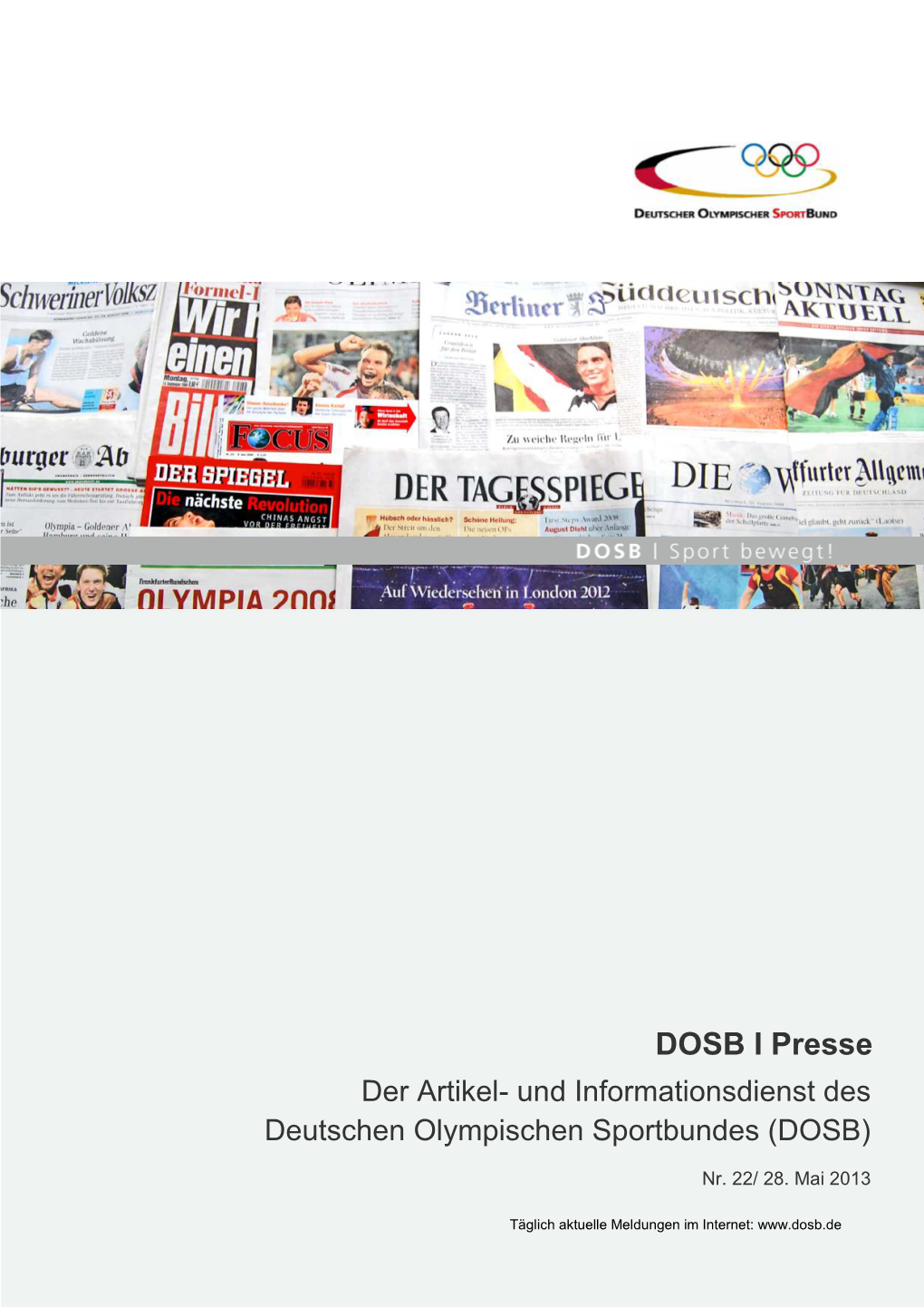 DOSB I Presse Der Artikel- Und Informationsdienst Des Deutschen Olympischen Sportbundes (DOSB)