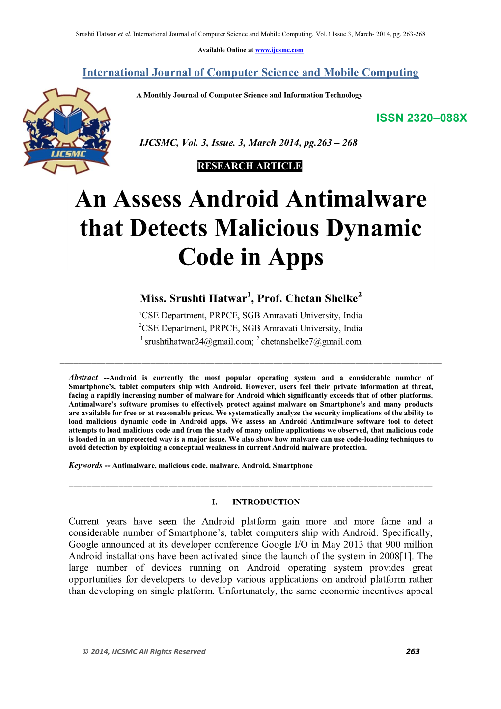 An Assess Android Antimalware That Detects Malicious Dynamic Code in Apps