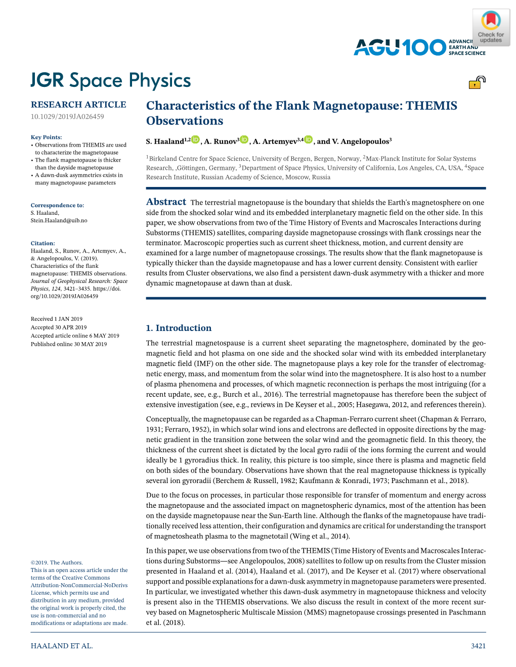 Characteristics of the Flank Magnetopause: THEMIS Observations