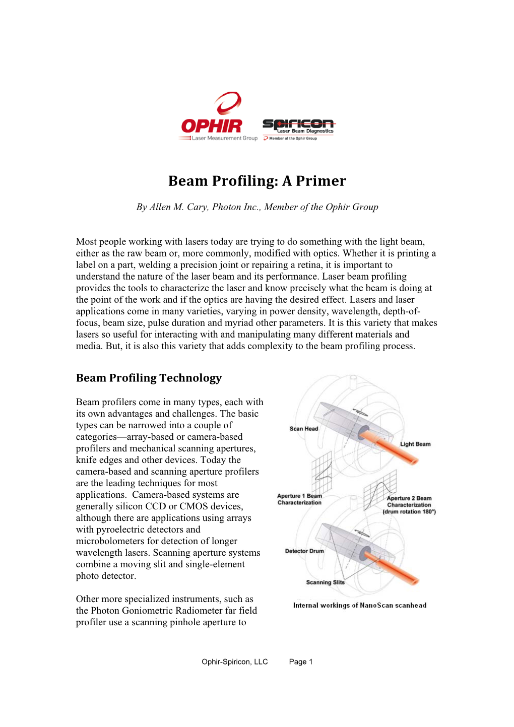 Beam Profiling: a Primer