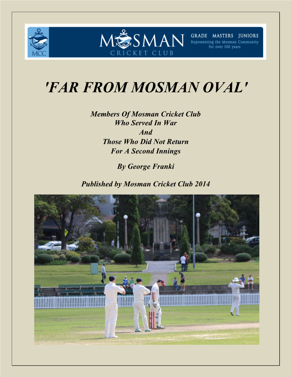 'Far from Mosman Oval'