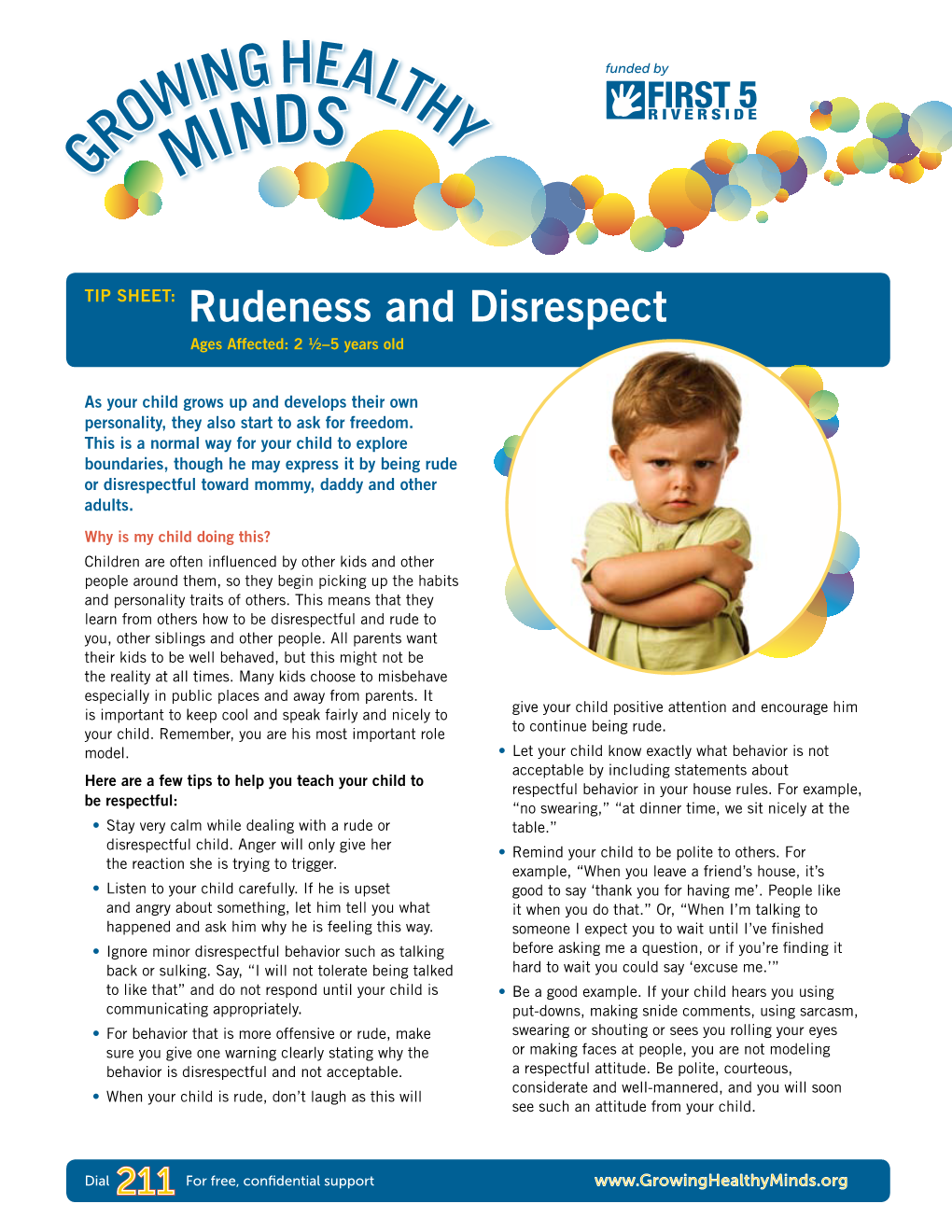 Rudeness and Disrespect Ages Affected: 2 ½–5 Years Old