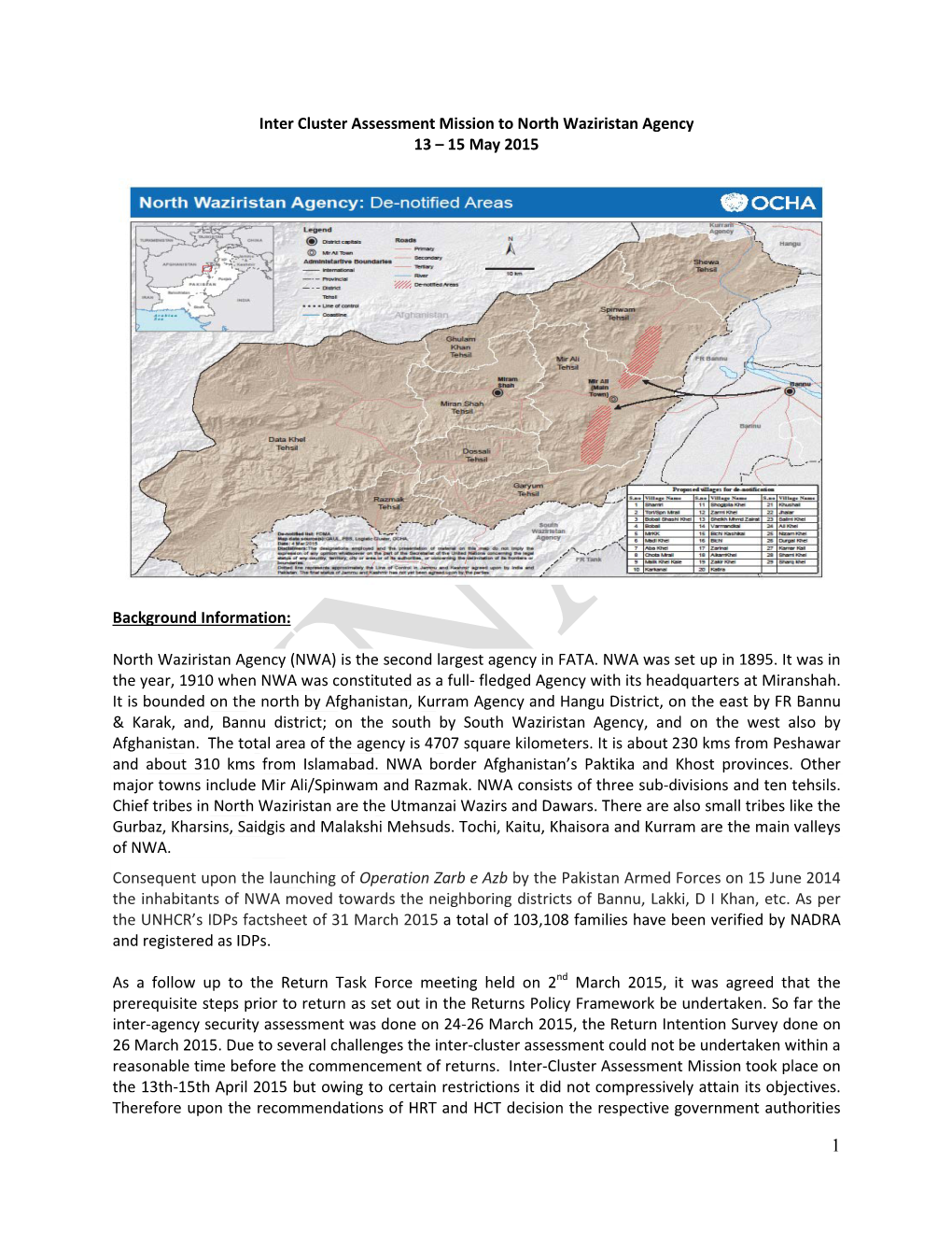 North Waziristan Agency 13 – 15 May 2015