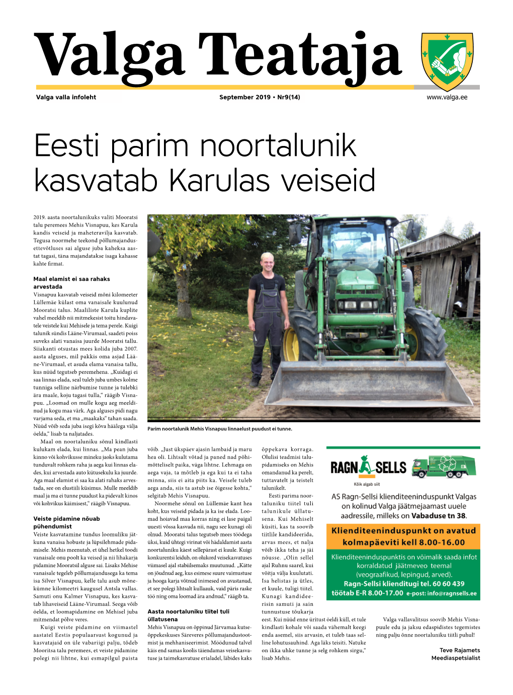 Eesti Parim Noortalunik Kasvatab Karulas Veiseid