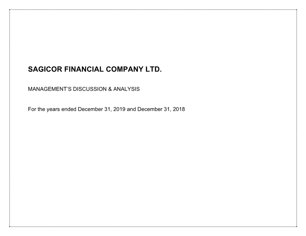 Sagicor Financial Company Ltd