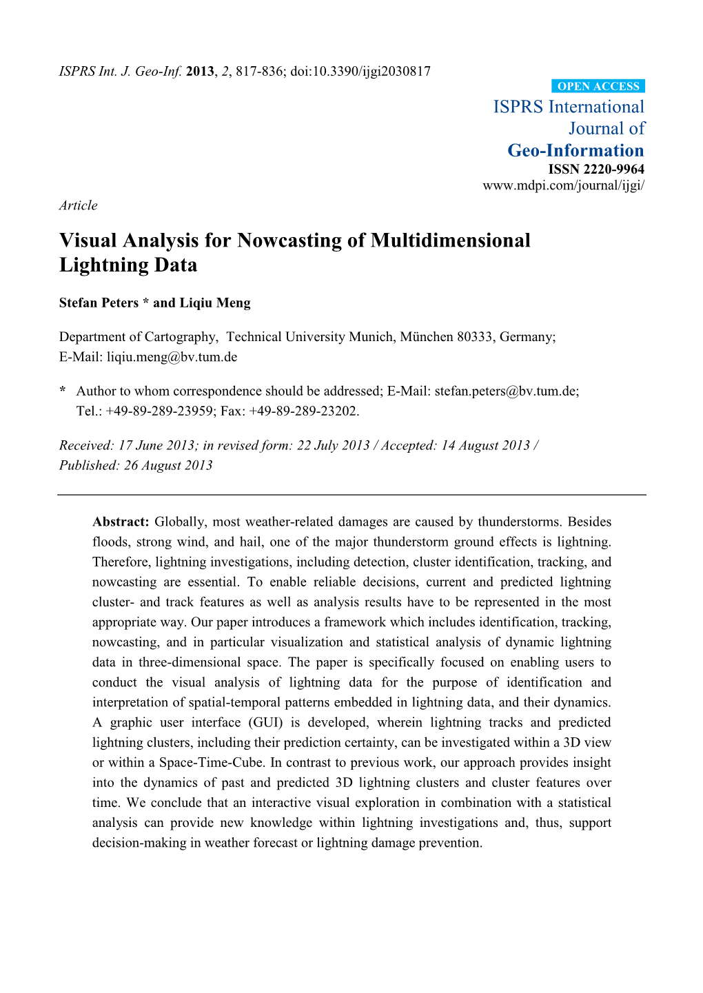 Visual Analysis for Nowcasting of Multidimensional Lightning Data