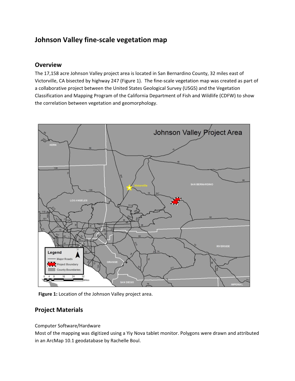 Johnson Valley Fine-Scale Vegetation Map Metadata Report
