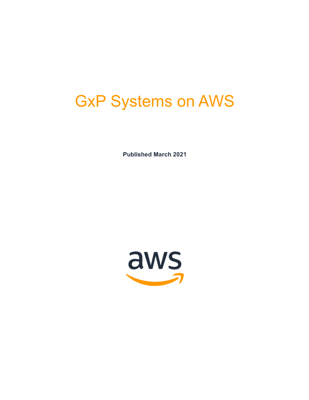 Gxp Systems on AWS