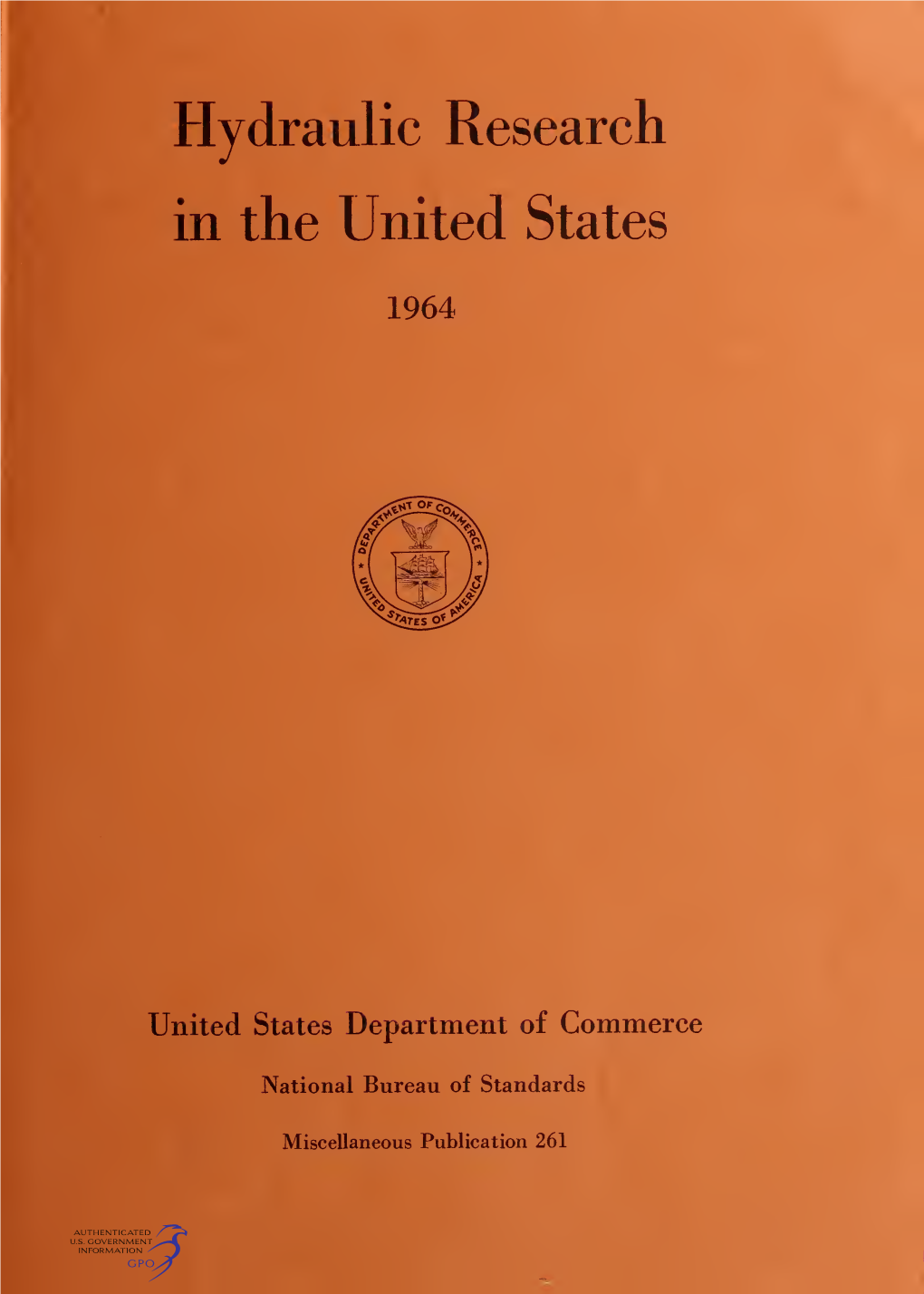 Hydraulic Research in the United States 1964