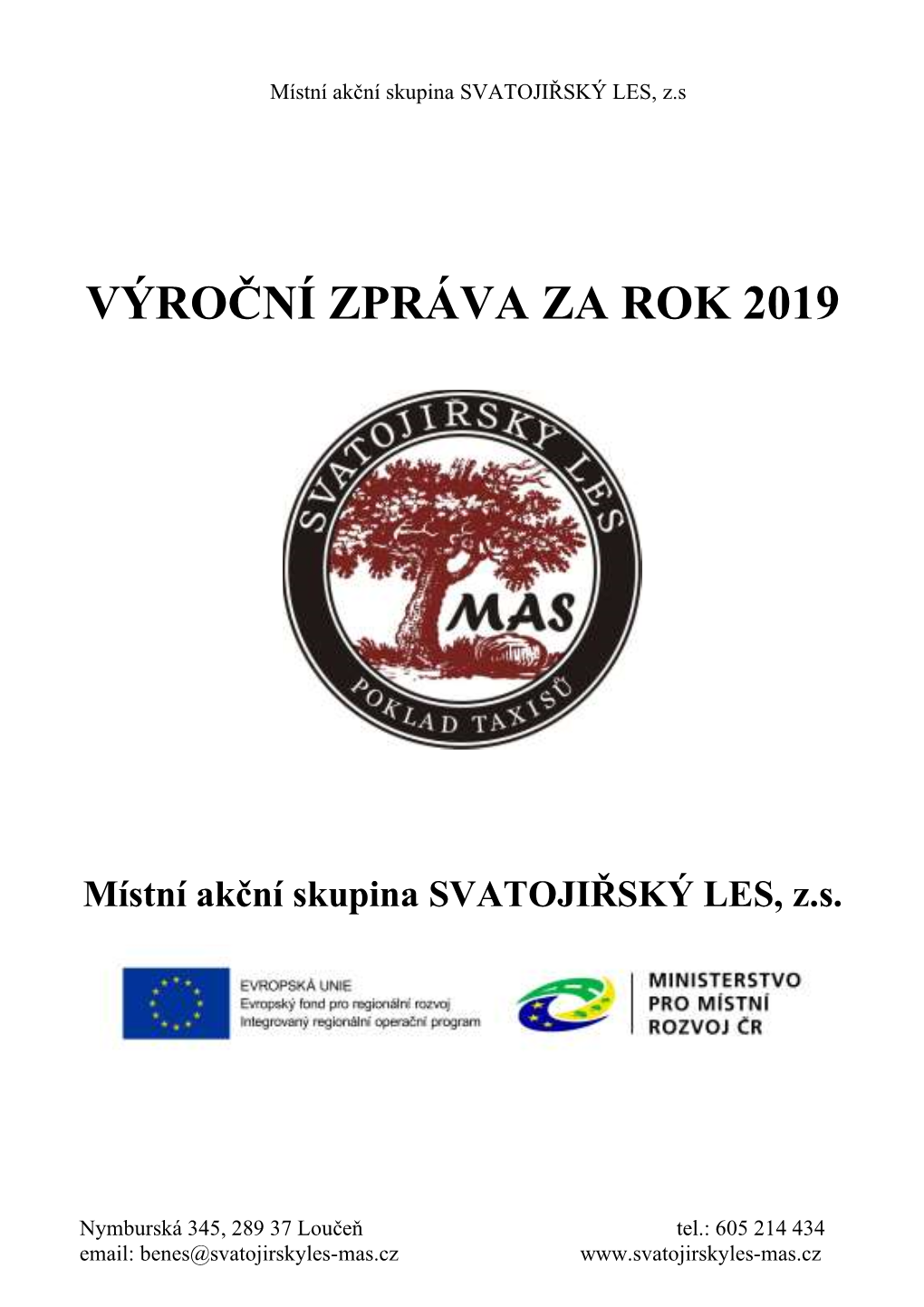 Výroční Zpráva Za Rok 2019