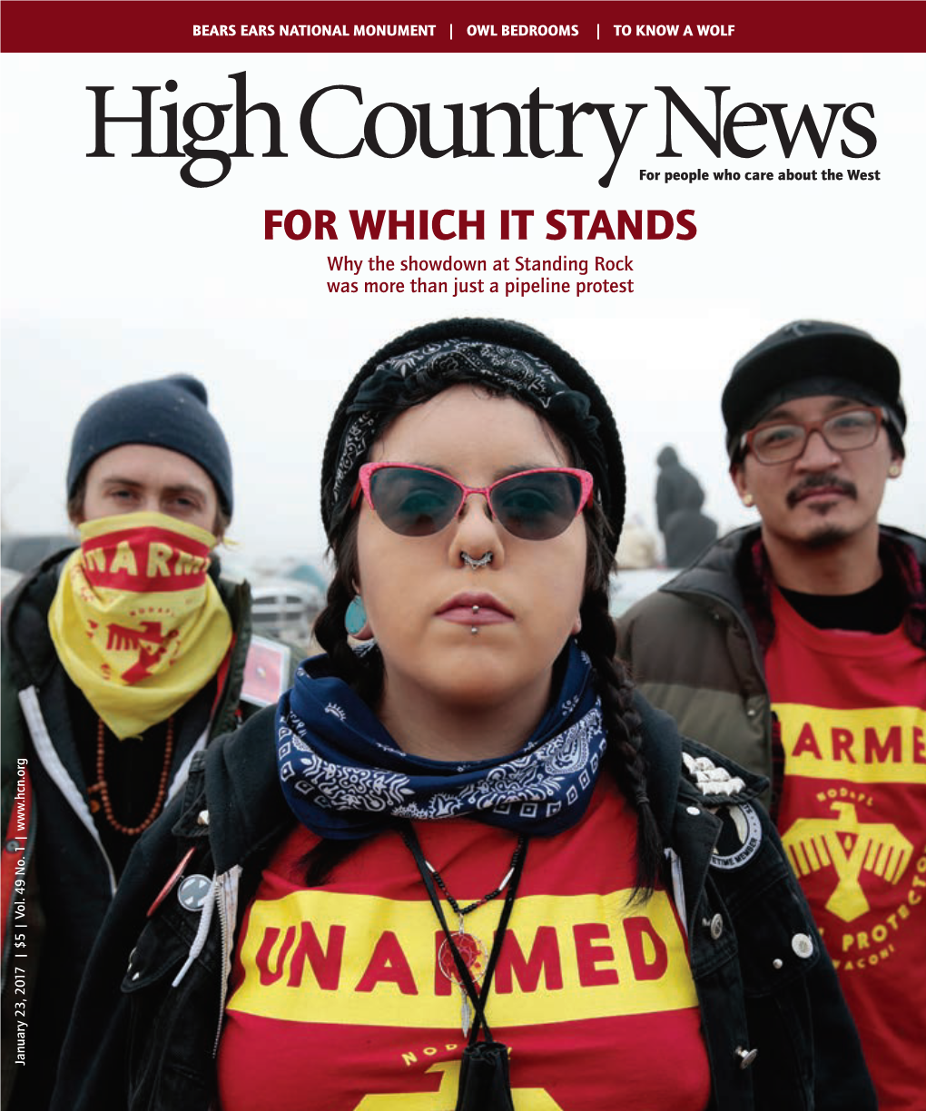 FOR WHICH IT STANDS Why the Showdown at Standing Rock Was More Than Just a Pipeline Protest January 23, 2017 | $5 | Vol