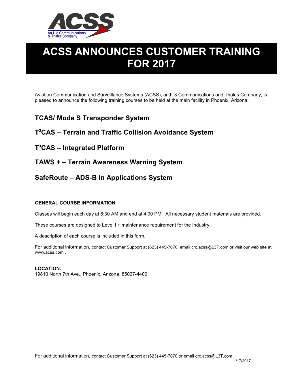 TCAS/ Mode S Transponder System