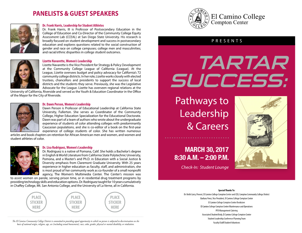 TARTAR SUCCESS: Pathways to Leadership & Careers