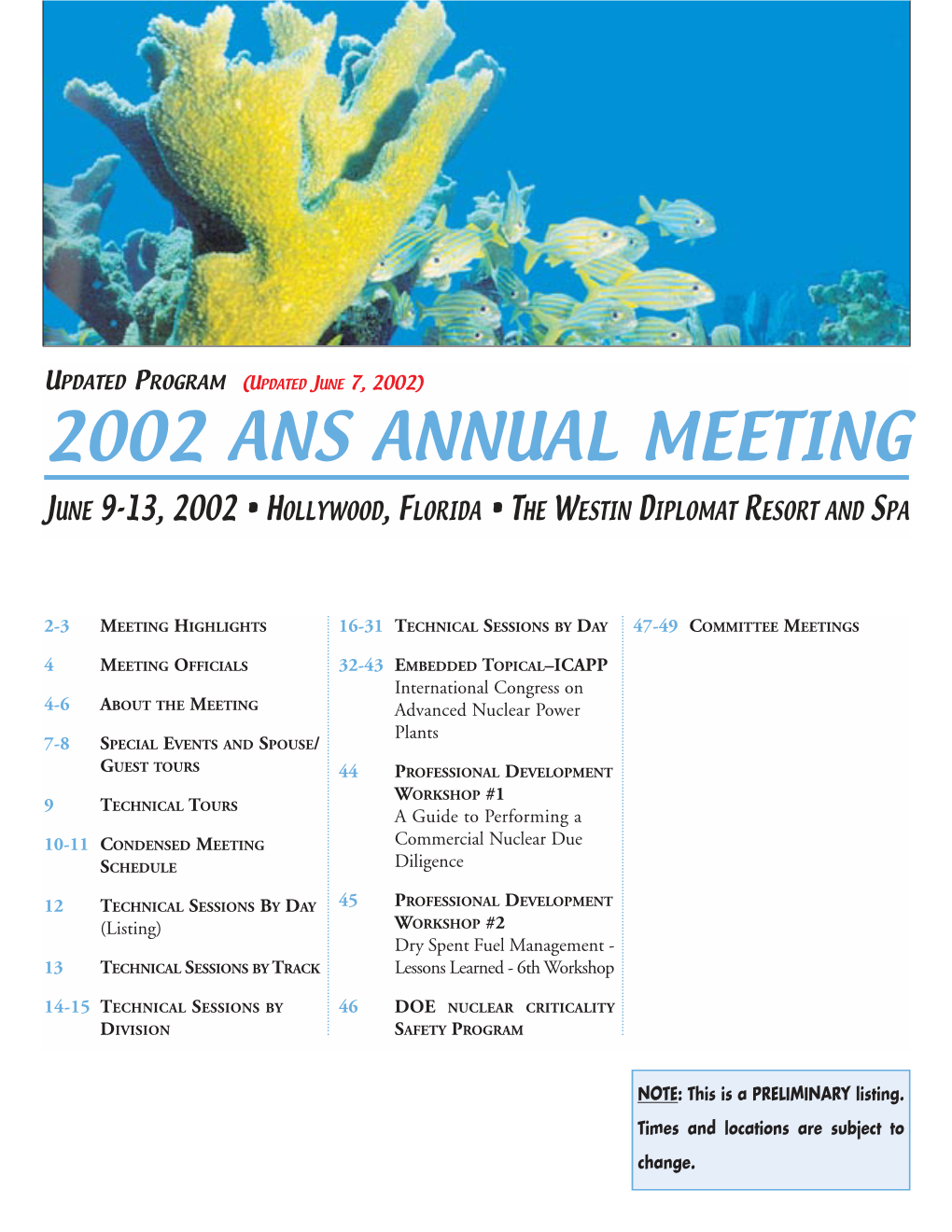 2002 Ans Annual Meeting
