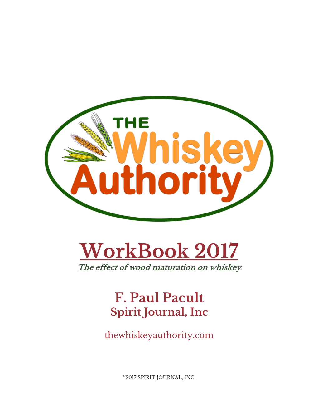 Workbook 2017 the Effect of Wood Maturation on Whiskey