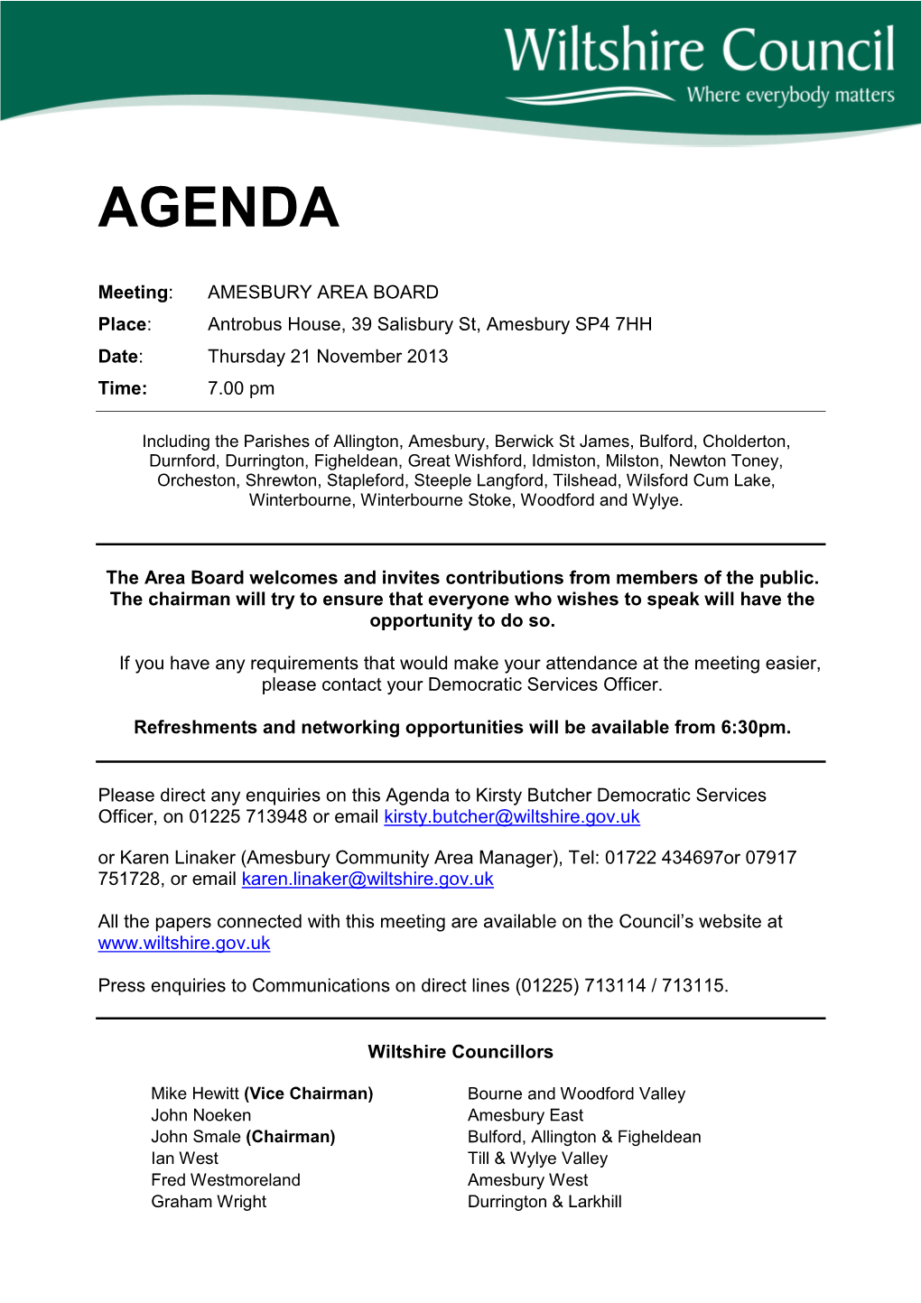 Agenda Reports Pack (Public) 21/11/2013, 19.00