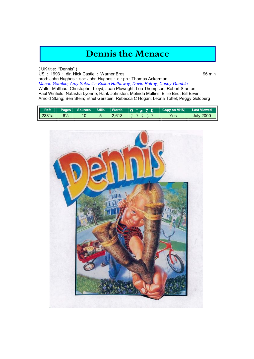 Dennis the Menace