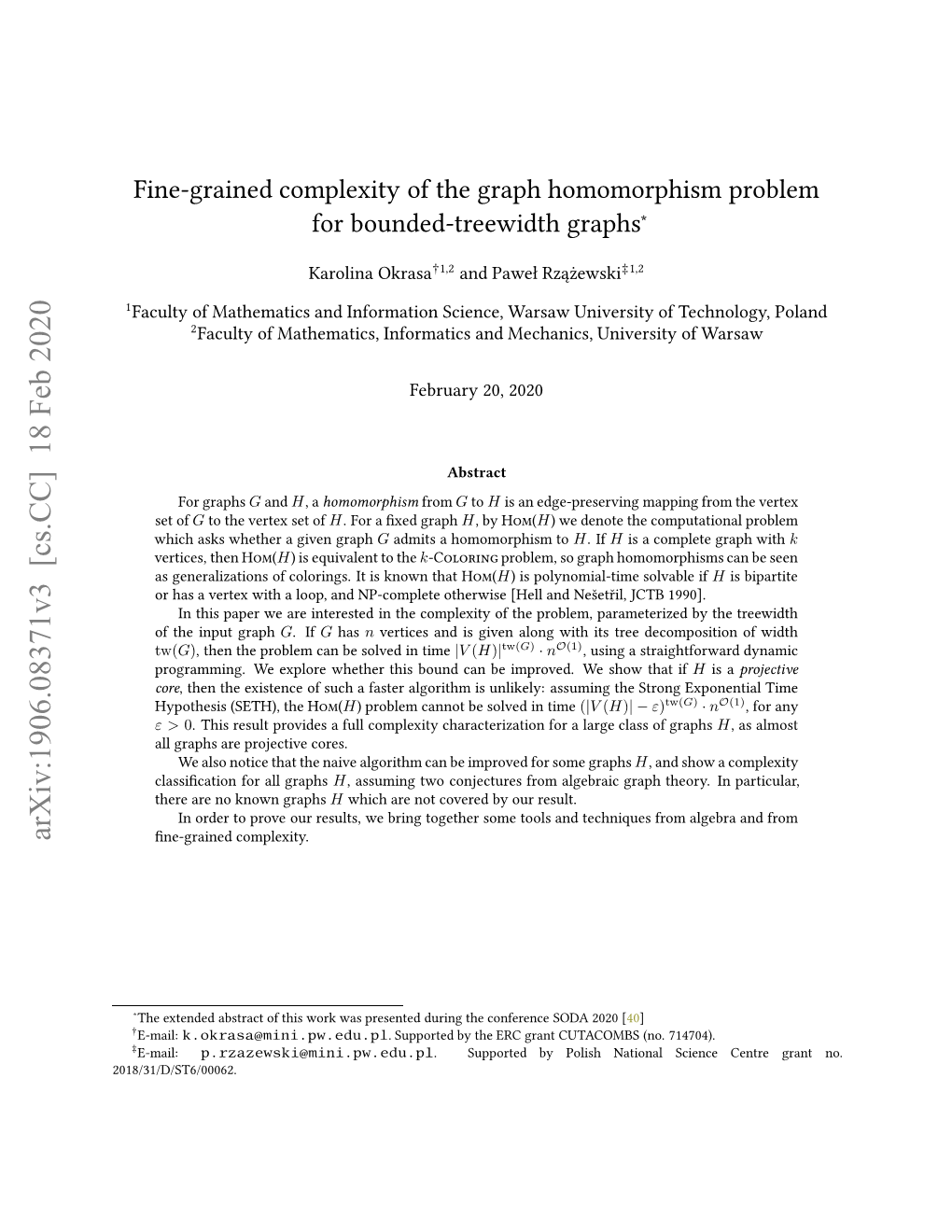 Fine-Grained Complexity of the Graph Homomorphism Problem For