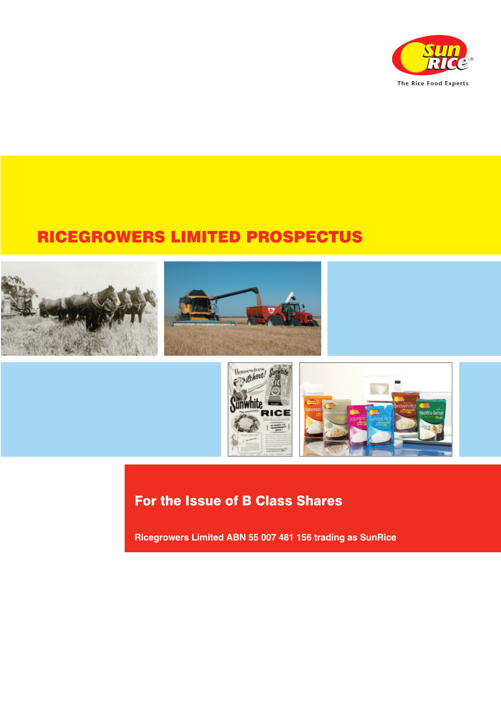 Ricegrowers Limited Prospectus