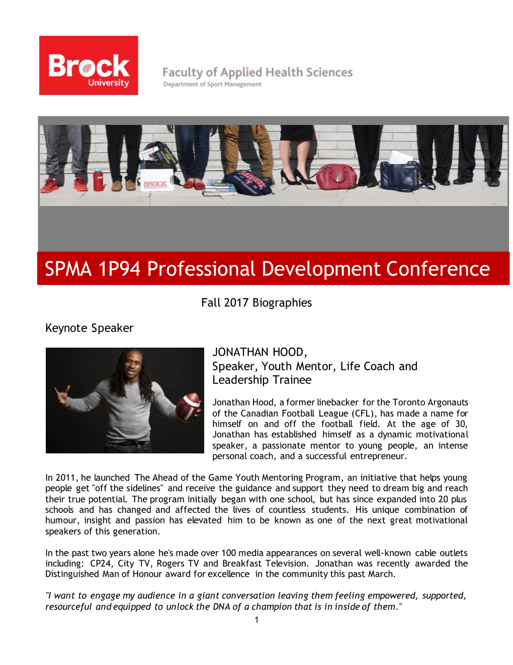 SPMA 1P94 Professional Development Conference