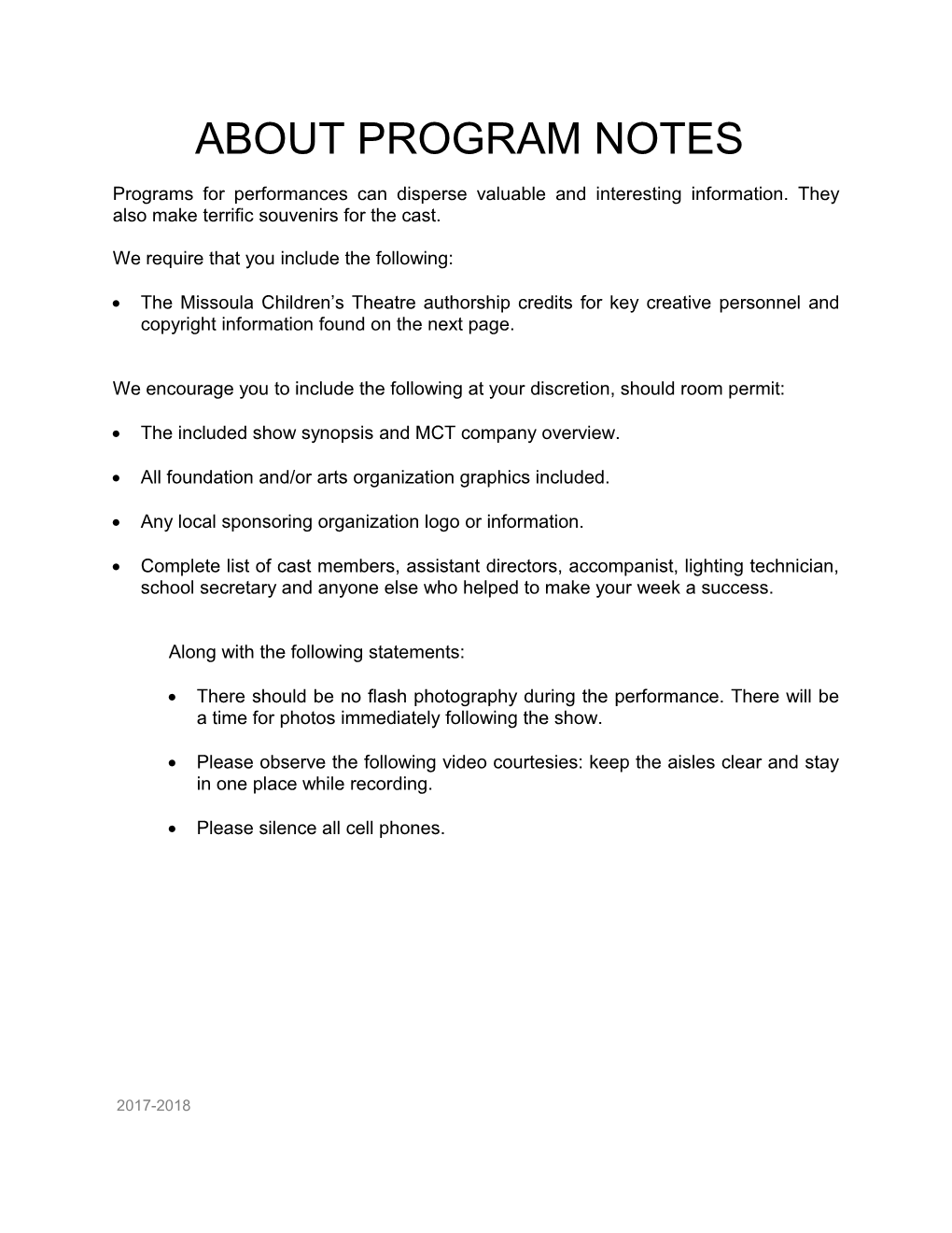 About Program Notes s1